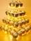 Vdomus 4 Tier Acrylic CupCake Stand Pastry Stand with LED String Lights Dessert Tree Tower Cake Pyramid for Birthday Wedding Party Babyshower Christmas, Holds up to 50 Cupcakes (Warm)